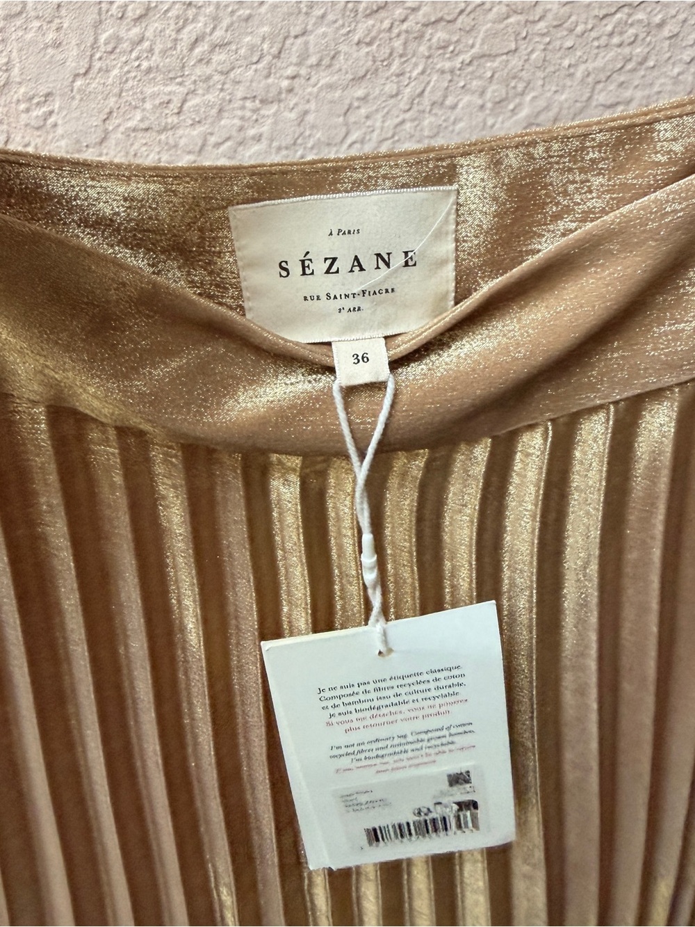 Sézane Dune Dress in Gold - Picture 8 of 8